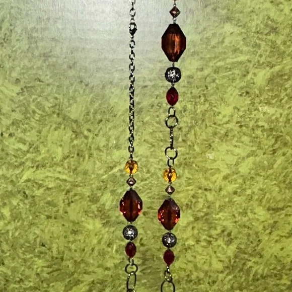 NWT Apt. 9 Amber and Ruby Beaded Necklace - Picture 4 of 6